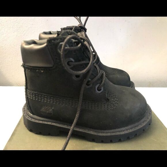 New Timberland Premium 6” 12807 BLK Toddler Boots5 - Picture 4 of 10